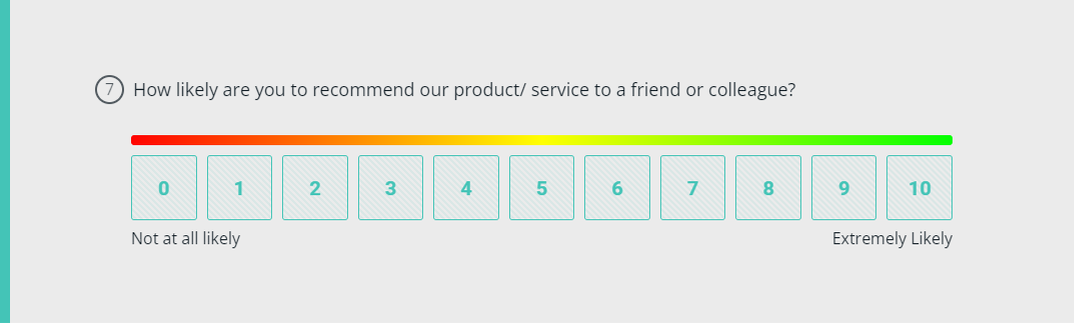 Net Promoter Score Question With Numbers and Words